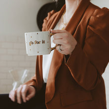 Load image into Gallery viewer, Sweet Water Decor - Go For It Gold Tile Coffee Mug - Gifts &amp; Home Decor

