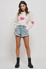 Load image into Gallery viewer, Urban Daizy - Heart of Fuzz Knit Crewneck Sweater
