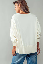 Load image into Gallery viewer, ORGANIC PIGMENT WASHED SWEATSHIRT TOP: CHARCOAL / S-2/M-2/L-2
