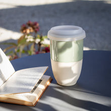 Load image into Gallery viewer, Nova Ceramics Travel Mugs - Sage Green Ceramic Travel Mug – 12oz Reusable Cup
