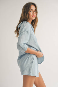MIOU MUSE - T3360ST   TEXTURED STRIPE PATTERN KNITTED TOP