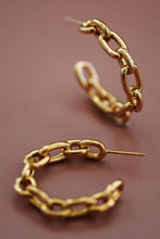 Load image into Gallery viewer, Mia Accessories - 18K Gold Plated Waterproof Stainless Steel Hoop Earrings - 7374
