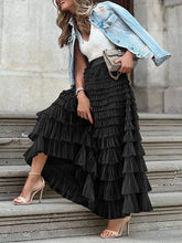 Load image into Gallery viewer, UZ Wholesale Store - A-Line High Waisted Solid Color Tulle Skirts Bottoms
