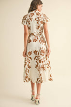 Load image into Gallery viewer, MIOU MUSE - D3607   PRINT BUTTON DOWN FLARE DRESS
