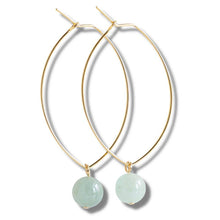 Load image into Gallery viewer, Lenny &amp; Eva - Drop Earrings-Amazonite, Lightweight Hoop, Crystals &amp; Stones
