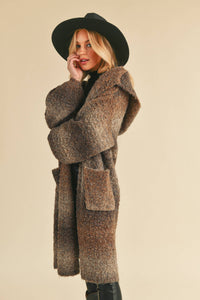 Nelsi Cardigan: Brown Multi / M / Knit