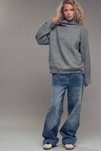 Load image into Gallery viewer, Urban Daizy - Relaxed Waffle Knit High Neck Sweater
