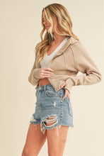 Load image into Gallery viewer, AEMI + CO - 5107DK Deva Cropped Hooded Jacket 6
