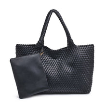 Load image into Gallery viewer, Moda Luxe - Solana Woven Vegan Leather Tote
