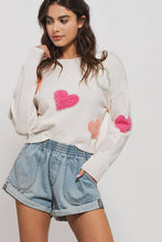 Load image into Gallery viewer, Urban Daizy - Heart of Fuzz Knit Crewneck Sweater
