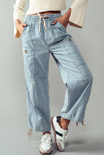 Load image into Gallery viewer, Urban Flex Cargo Pants: DENIM STRIPE / S-2/M-2/L-2
