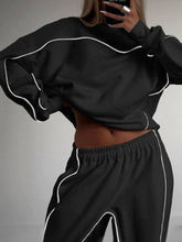 Load image into Gallery viewer, EmberLoom - Casual Sporty Striped Jogger Pants Two-Piece Set
