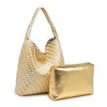Load image into Gallery viewer, Moda Luxe - Ellery Mixed Material Woven Hobo
