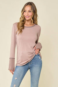 LMT3426-Sweet creature thermo top: MOCHA / M