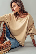 Load image into Gallery viewer, ORGANIC PIGMENT WASHED SWEATSHIRT TOP: CHARCOAL / S-2/M-2/L-2
