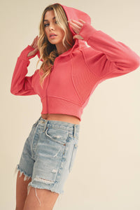 AEMI + CO - 5107DK Deva Cropped Hooded Jacket 6
