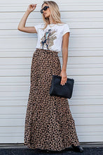 Load image into Gallery viewer, LEOPARD ANIMAL PRINT PLEATED MIDI SKIRT: LEOPARD / S-2/M-2/L-2
