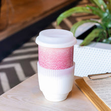 Load image into Gallery viewer, Nova Ceramics Travel Mugs - Coral Pink 16oz Ceramic Mug – (Includes Lid &amp; Band)
