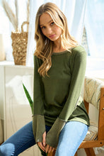 Load image into Gallery viewer, LMT3426-Sweet creature thermo top: MOCHA / XL
