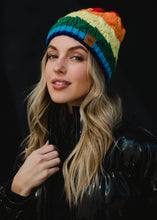 Load image into Gallery viewer, Classic Rainbow Stripe Beanie
