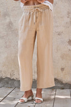Load image into Gallery viewer, Urban Daizy - Linen Wide-Leg Drawstring Pants
