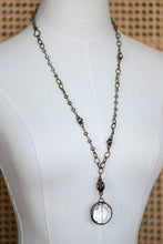 Load image into Gallery viewer, Mia Accessories - Boho Long Beaded Chain Link Necklace, Glass Crystal Round Pendant - 6302

