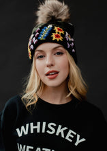Load image into Gallery viewer, Luxe Green Camo w/ Floral Pattern Cuff Pom Hat

