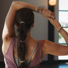 Load image into Gallery viewer, K'lani hair tie bracelets - "Breathe" Lotus Flower Earthy Tones Hair Tie Bracelets
