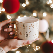 Load image into Gallery viewer, Sweet Water Decor - *NEW* Gold Snowflakes Coffee Mug - Christmas Decor
