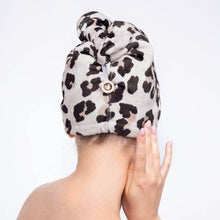 Load image into Gallery viewer, Quick Dry Hair Towel - Leopard
