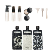 Load image into Gallery viewer, Refillable Ultimate Travel 11pc Set - Black &amp; Ivory
