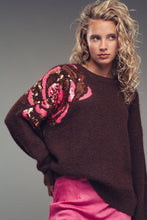 Load image into Gallery viewer, Urban Daizy - Sequin Floral Fuzzy Knit Sweater
