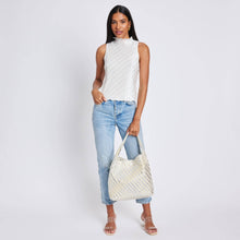 Load image into Gallery viewer, Moda Luxe - Ellery Mixed Material Woven Hobo
