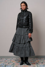 Load image into Gallery viewer, Urban Daizy - Plaid Tiered Ruffle Cotton Maxi Skirt
