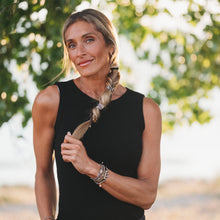Load image into Gallery viewer, K'lani hair tie bracelets - "Ember" Tortoise Shell Ring Charm with gold, browns and neutrals.
