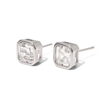 Load image into Gallery viewer, Pretty Simple - Bezel Diamond Stud Earrings - WATERPROOF
