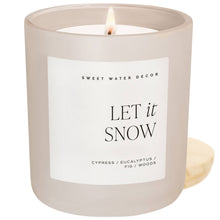 Load image into Gallery viewer, Sweet Water Decor - Let It Snow 15 oz Soy Candle, Matte Jar - Home Decor
