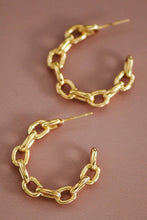 Load image into Gallery viewer, Mia Accessories - 18K Gold Plated Waterproof Stainless Steel Hoop Earrings - 7374
