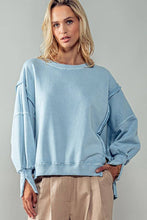 Load image into Gallery viewer, ORGANIC PIGMENT WASHED SWEATSHIRT TOP : TOMATO CREAM / S-2/M-2/L-2
