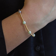 Load image into Gallery viewer, Lenny &amp; Eva - Gilded Gold Beaded Bracelets-Dot, Amazonite
