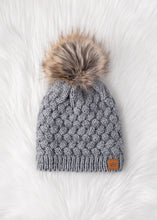 Load image into Gallery viewer, Gray Knit Pom Hat
