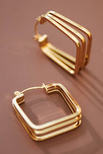 Load image into Gallery viewer, Mia Accessories - 18K Gold Plated Waterproof Stainless Steel Hoop Earrings - 7100
