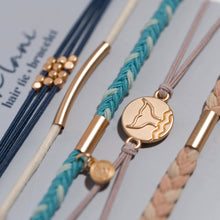 Load image into Gallery viewer, K'lani hair tie bracelets - "Protect" Beachy Blues &amp; Sands with Whale Charm Hair Tie Bracelets
