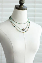 Load image into Gallery viewer, Mia Accessories - Triple Layered Mixed Glass Bead and Stone Necklace - 7258
