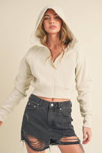 Load image into Gallery viewer, AEMI + CO - 5107DK Deva Cropped Hooded Jacket 6
