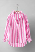 Load image into Gallery viewer, Urban Daizy - Oversized Stripe Button Down Collared Shirt
