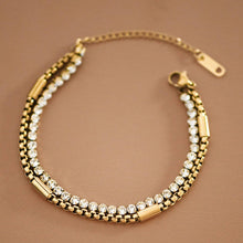Load image into Gallery viewer, Mia Accessories - 18K Gold Plated Waterproof Stainless Steel Chain Bracelet - 7364
