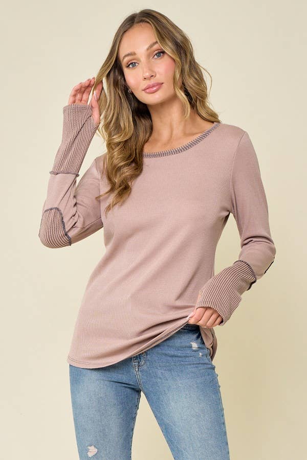 LMT3426-Sweet creature thermo top: MOCHA / M