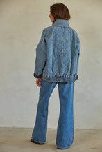 Load image into Gallery viewer, By Together - BD268 | Woven Denim Cotton Medium Washed Jacket
