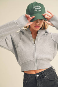 AEMI + CO - 5107DK Deva Cropped Hooded Jacket 6